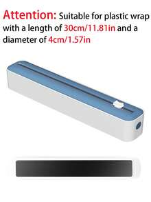 1个磁吸式保鲜膜分配器，带切割器，二合一厨房保鲜膜分配器，保鲜袋切割支架，多功能保鲜膜分配器，带滑动切割器的塑料保鲜膜分配器，可重复填充的吸盘式保鲜膜切割器 - 彩色 - 查看 15