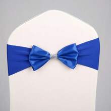 10 Stücke/25 Stücke elastischer Spandex Stuhlschärpe mit Strass-Schnalle, dehnbare Stuhlschleife Satinband für Party, Geburtstag, Hotel Hochzeit Dekoration, Halloween, Weihnachtsfeier Dekoration