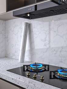 1 Stück Marmor Klebefolie, grau selbstklebende Tischplattenabdeckung, zufälliges Muster aus Formen und Streifen, einfache Montage für Küchenarbeitsplatten und Möbel