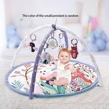 Baby Fitness Mat, Black White Red Visual Stimulation Play Mat With Detachable Accessories, Newborn Tummy Time Training Mat, Sensory Development