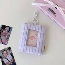 1pc INS Korean Style 3-Inch Photo Card Protector Case, Versatile Student Campus ID Card Holder, Backpack Pendant
