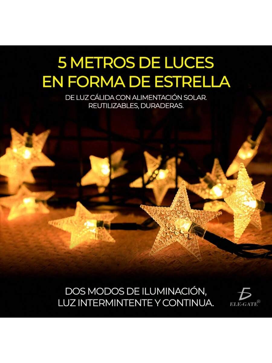 Cadena de luces navideñas de estrella