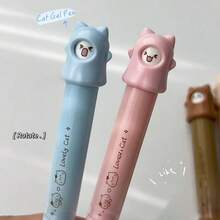 4 piezas Bolígrafos creativos de gato giratorios, bolígrafos de tinta negra de 0,5 mm, bolígrafos de moda para mujeres, útiles escolares, bolígrafos de diseño divertido, papelería linda, agarre cómodo, punta fina, bolígrafos de patrones múltiples, acción de giro, regalos para estudiantes, amantes de la papelería, suministros de oficina con patrón giratorio, pequeño regalo adorable unisex