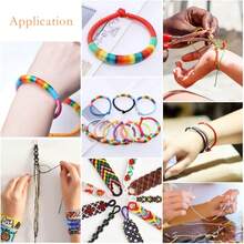 4 Rolls 50m/1968inch Silky Satin Cord Nylon String 0.8 Mm Chinese Knotting Cord, Nylon Beading Thread For Bracelets, Necklaces, Wind Chime, Macrame Crafts, Drawstring Bags, Multicolor Beading String(Random P)