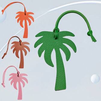 1 件纯色 PVC 时尚、简约、可爱、有趣的植物棕榈树椰子树汽车钥匙扣、汽车饰品背包单肩包斜挎包手提包托特包，适合情侣学生办公室工作人员日常约会度假旅行适合作为送给男孩/女朋友母亲 Y2K 感恩节的礼物