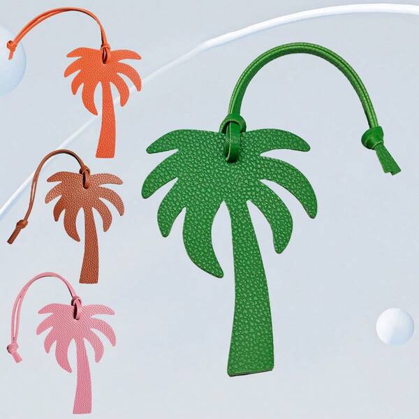 1PC Solid Color PVC Fashionable, Minimalist, Cute And Interesting Plant Palm Tree Coconut Tree Car Keychain,Car Ornaments Backpack Shoulder Bag Crossbody Bag Handbag Tote Bag,Charm Suitable For Couple Student Office Worker For Daily Date Holiday Travel Suitable As Gift For Boy/Girlfriend Mother Y2K Thanksgiving