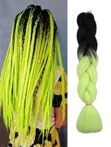 Paquete de 1 cabello trenzado grande de 24 pulgadas apto para mujeres, color rosa oscuro, extensiones de cabello sintético de ganchillo útiles y hábiles, resistentes al calor, para Halloween, Navidad, Año Nuevo, carnaval y festivales de música - Multicolor - Ver 12