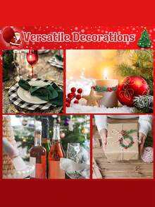 10 piezas Juego de Anillos para Servilletas Navideños, Soporte para Servilletas Corona de Bayas Rojas, Anillos para Servilletas Navideños para Decoraciones de Mesa de Navidad, Cenas y Bodas de Invierno