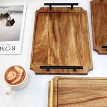 1pc 8-Sided Metal Serving Tray, Food Service Platter For Cheese, Fruit, Cake, Appetizers, Restaurants, Coffee, Milk, Heat-Resistant With Metal Handles For Easy Storage, Kitchen Accessory, Farmhouse Decor, Christmas, Halloween, Harvest Festival Gift