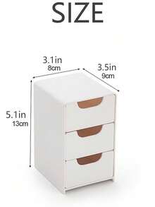 Caixa de armazenamento multifuncional com espelho - Caixa de plástico leve para maquiagem, batom e sombra - Ideal para penteadeira de banheiro, Caixa de armazenamento com gaveta de mesa de 3 camadas com 3 compartimentos, Organizador de maquiagem com gaveta para joias e batom, Caixa de armazenamento simples com gaveta de 3 camadas, Organizador de mesa de escritório, Presente de decoração para casa, Adequado para mulheres, Protetor solar, Viagem, Refrescante, Nail Art, Lentes de contato, Amostras, Decorações, Peças pequenas, Acessórios para unhas, Ferramentas de resina, Decorações para Nail Art, Feriados