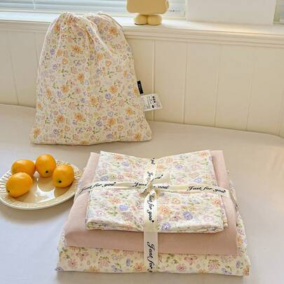 カテゴリーA 母子グレード 韓国古代洗い綿 掛け布団カバー4点セット シーツ 学生用 ボックスシーツ3点セット シーツタイプ