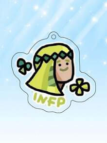 MBTI钥匙扣，MBTI 16个性化亚克力钥匙扣，背包挂绳配件，卡通人物礼物，可爱钥匙扣 - 彩色 - 查看 4