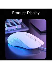 HP M280 Wired Gaming Mouse With Customizable RGB Lighting, High-Precision Optical Tracking, Non-Slip Matte Grip, Plug-And-Play USB, Universal Gaming Peripheral, White And Quiet - White Mute - View 2