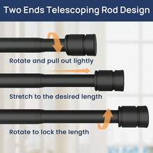 Curtain Window Rods - Black - View 9