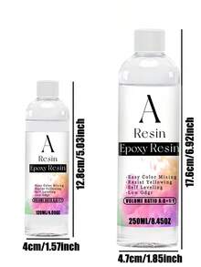 240ml-500ml Epoxy Resin Kit -Epoxy Resin Casting Kits - Crystal Clear Epoxy Resin Kit - Self-Leveling, High-Glossy, No Yellowing, No Bubbles Casting Resin Perfect For Crafts, Table Tops, DIY 1:1 Ratio - Epoxy Resin - View 2