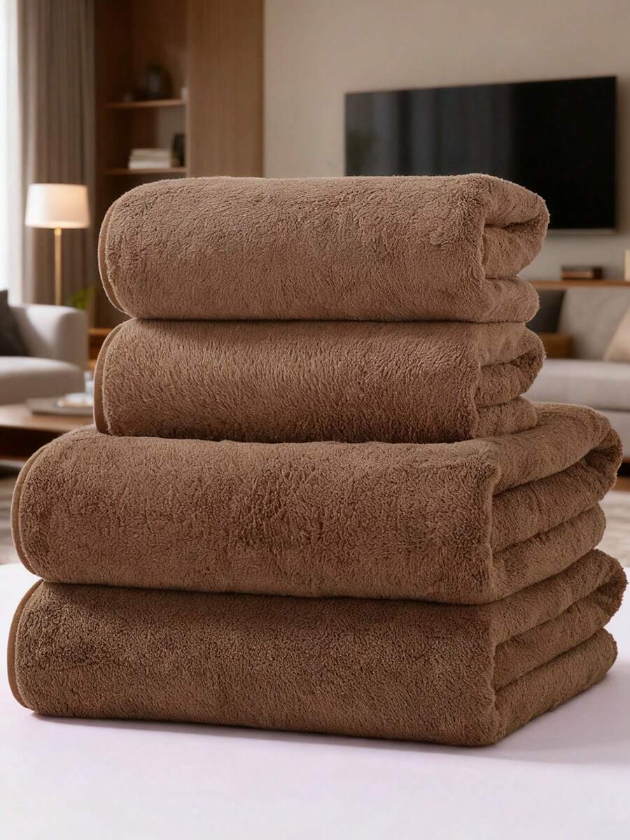 Bath Towels Shower Towels For Beauty Salon, Hotel Sports,Home Essentials, Towel, Skin Care Bath Towel Sheet - Coffee Brown - View 1