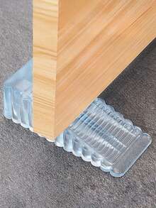 Transparent Silicone Door Stop, Non-Slip Wedge, Anti-Collision Stop. Suitable For A Variety Of Environments, Including Living Rooms, Kitchens, Bedrooms, Hotels, Bathrooms And Apartments