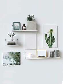 1 pieza Estante flotante para decoración de pared, estante de pared de madera rústica para dormitorio, estante de granja para baño, estante colgante para almacenamiento, unidad de estantería montada en la pared, estante colgante para plantas