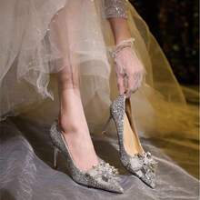 Bridal Fashion Anklets & Leg Chains - Silver 3cm - View 2