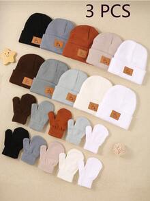 5-Piece Baby Knit Hat And Glove Combination Set In Random Colors, Suitable For Newborns, Baby Boys And Baby Girls. These Are Warm Hats For Autumn And Winter, Specially Designed For Toddlers With Soft And Comfortable Features.Christmas/Thanksgiving Gifts