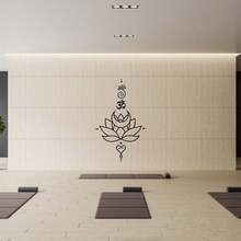 Lotus Flower Yoga Die Cut Vinyl Decal Sticker For Car Truck Motorcycle Window Bumper Wall Home Decor, Lotus Flower OM Mural ,MEDITATION Sticker