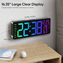 Large Digital Wall Clock - Multicolor - View 3