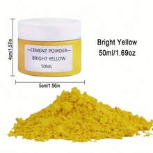 Pigmento en polvo de hormigón DIY, 48g - Colorante a base de agua para yeso, resina epoxi artesanías y joyería, disponible en 12 colores vibrantes, polvo de pigmento de color - Multicolor - Ver 11