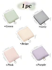 Sanitary Pad Organizer, Data Cable Pouch, Miscellaneous Storage Bag, Organizer Pouch Available In Multiple Colors, Waterproof Fabric, High Cost-Performance Ratio, Multifunctional Menstrual Cup Storage Bag, Portable Menstrual Pad Organizer, Tampon Case, Storage Pouch, Cushioning Bag, Period Tool Kit, Suitable For Women, Teens, And Girls' School Supplies, Bohemian Style. - Multicolor - View 8