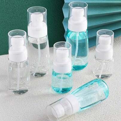 زجاجة رذاذ صغيرة للسفر 60 مل، زجاجة رذاذ صغيرة فائقة الضباب فارغة، مانعة للتسرب للتونر والرذاذ للوجه والشعر