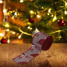 Christmas Ribbons Colorful Letter/Snowman Christmas Wide Ribbons - 灰色 - 查看 5