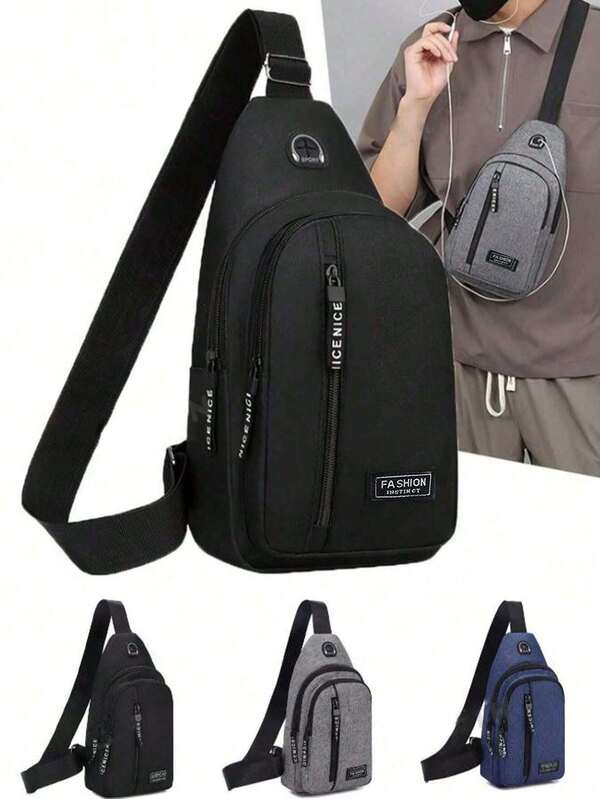 1 pieza Bolso de hombro para hombre, un regalo del Día del Padre, un bolso de pecho multifuncional para senderismo, una mochila de hombro ligera, un regalo divertido