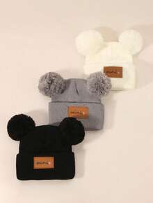 3 件/3 包/1 件 0-16 岁男女通用黑色无檐小便帽，适合幼儿、儿童和婴儿，Y2k 风格，新生儿针织帽，适合户外，温暖的冬季帽，适合日常通勤 - 彩色 - 查看 7