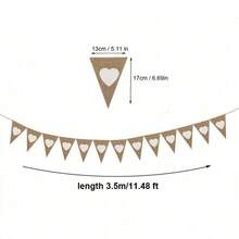 قطعة واحدة/قطعتان من أعلام مثلثة من الكتان الريفي للحب، ديكور زفاف DIY، مجرد متزوجين، لافتة شعار السيد والسيدة، قابلة للطي والعجن وإعادة الاستخدام لعدة مرات، مناسبة للأحداث الخارجية والذكرى السنوية وموسم الزفاف وديكور حفلة الزفاف، لافتة وشريط الزفاف، لوازم الزفاف