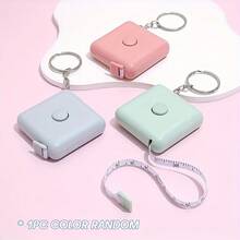 A Mini Measuring Tape Keychain, 59.06inch Retractable Dual Scale Ruler, Sewing Tailoring Fabric Knitting Measuring Tool, Lead-Free, Random Color. - Random Color - View 1