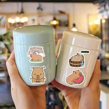 100 Stücke süße Capybara Tier Aufkleber, niedliche Cartoon Vinyl Aufkleber geeignet für Malbücher, Tassen Zubehör, Wasserflaschen, Laptops, Handy, Skateboards, Gitarren, Gepäck, Scrapbooks, Helme, Fahrräder, Motorräder, Autos, Rucksäcke, Halloween, Weihnachten, Thanksgiving, Ostern Party Dekorationen und Geschenke