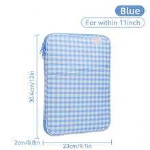 平板电脑内胆包 11-14 英寸简约格纹多口袋 适用于 iPad 10th 11th Air 4th 5th Air 11 13 Pro 11 12.9 13 Air Pro A2337 A2681 - 彩色 - 查看 14