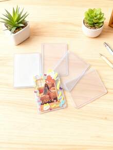 50 hojas/paquete, película de tarjeta CPP transparente de alta calidad de 3 pulgadas, cubierta protectora de tarjeta B8 reforzada