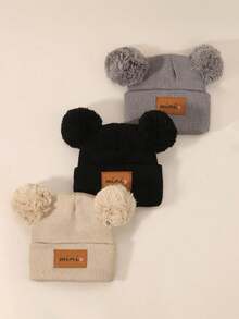 3 件/3 包/1 件 0-16 岁男女通用黑色无檐小便帽，适合幼儿、儿童和婴儿，Y2k 风格，新生儿针织帽，适合户外，温暖的冬季帽，适合日常通勤 - 彩色 - 查看 9