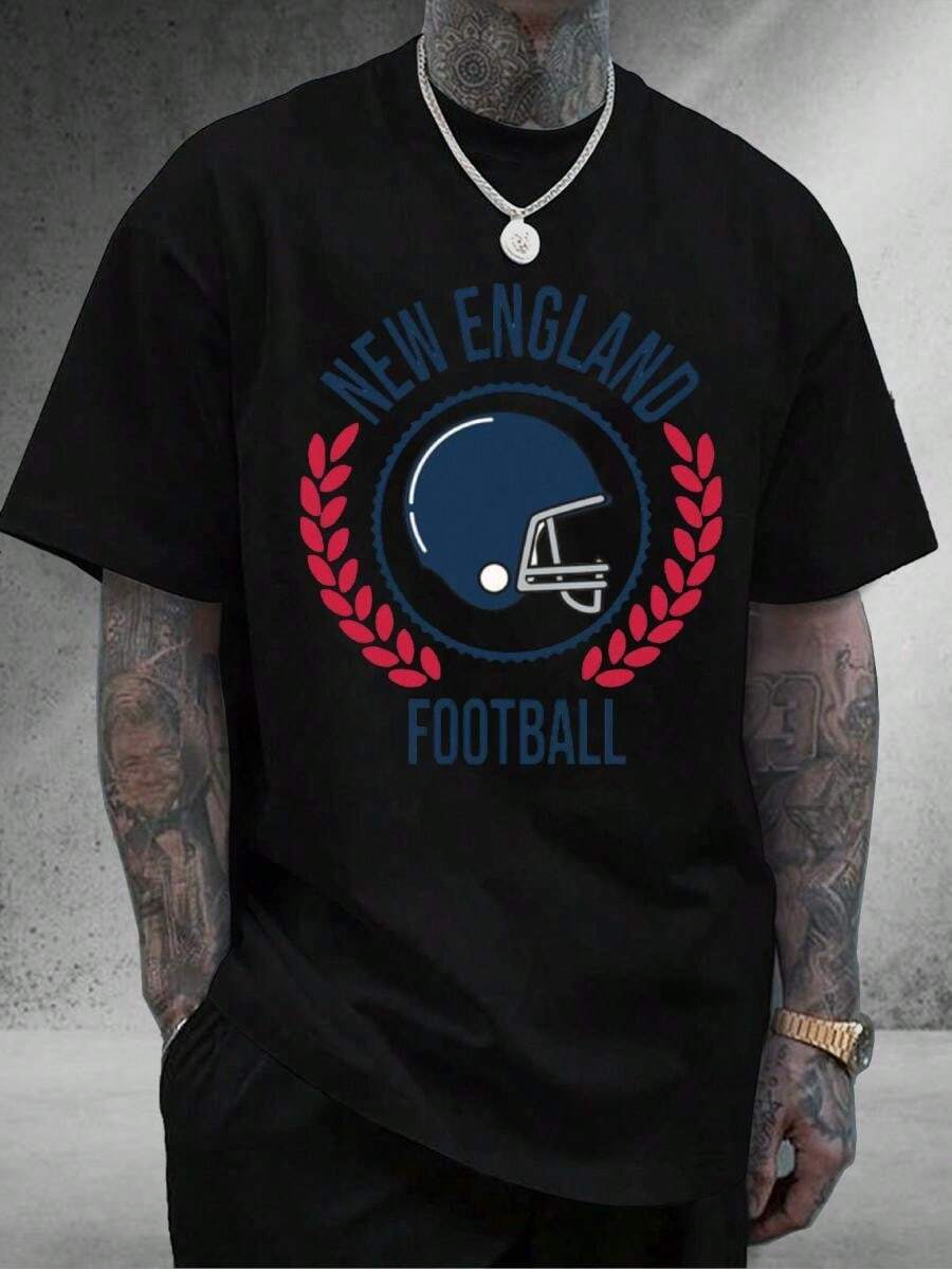 Men's & Women's New Graphic T-Shirt - Cotton Casual Fan Apparel With & Colors, Breathable Round Neck Short Sleeve Tee Game Day & Casual Attire, Ideal Supporters220g Heavy-Duty Pure Cotton T-Shirt, Fashionable And Comfortable Wo's Cotton T-Shirt, Suitable For Weekends, Travel, Shopping, Outdoor Activities Or Leisure, High-Quality Durable Fabric Suitable For All Seasons, Fashionable Top, - 黑色4 - 查看 1