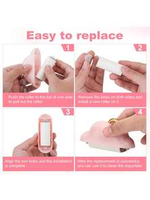 1 Set Mini Rodillo de Pelusa Reutilizable Kit de Viaje, Quitapelusas Portátil para Pelo de Mascotas, Cepillo de Pelusa Adhesivo