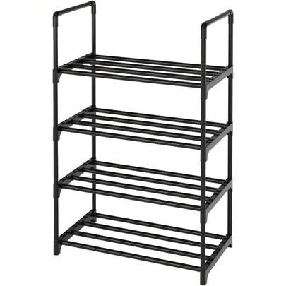 10 Tier Tall Shoe Rack Organizer 20 - 25 Pairs Shoe Tower Shelf, Metal Shoe Storage, Lager Shoe Storage Closet EntrywayBlack