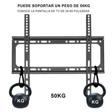 Soporte Fijo Para Pantalla Tv De Pared Tv/monitor De 26 A 63pulgada - Negro - Ver 4