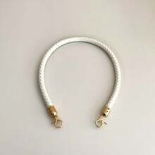 مقبض حقيبة منسوج مع مشبك ربيعي ذهبي، سلسلة حقيبة اليد DIY قابلة للاستبدال كاكسسوار لصنع المحفظة