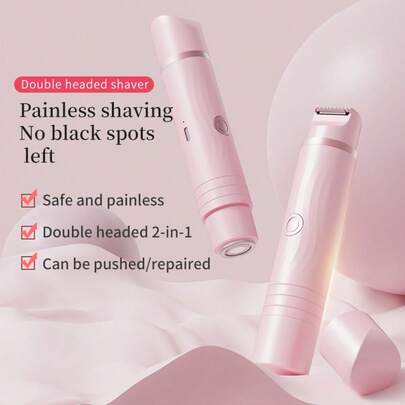 2-In-1 Women's Electric Epilator, Women's Electric Epilator/Multifunctional Electric Shaving Set/Bikini Trimmer, Bikini, Eyebrow And Hair Trimming Scissors, Suitable For Underarms, Legs, Arms, Face, Best Gift For Women, Electric Shaver