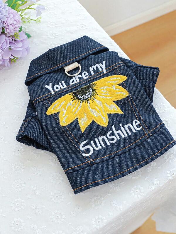 1pc Pet Clothes, Cute & Stylish Outfit For Small Dogs & Puppies, Comfortable Sunshine Jacket