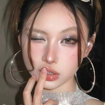 1 Pair 50cm Classic Fashion Crystal Hoop Earrings For Women, Casual, Holiday, Party, Nightclub