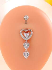 1 قطعة خاتم سرة مرصع بالزركونيا بتصميم الفراشة والنجمة الخماسية