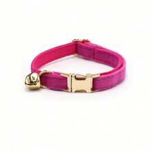 Velvet Zinc Alloy Cat Collar With Bell, Soft Cute Handmade Mini Cat Collar