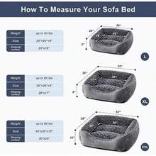 JOEJOY Rectangle Dog Bed For Large Medium Small Dogs - Washable Orthopedic Sofa Bed, Soft Breathable Puppy & Pet Cuddler, Durable Calming Dog Bed With Anti-Slip Bottom, Multiple Sizes,(M(25"X 21"X 8") Dark Grey) - Type11 - 查看 5
