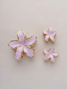 3 piezas de pasador de pelo de aleación de zinc con esmalte de flor de lirio, pasador de pelo lindo para verano y vacaciones en la playa, pasador de pelo con flor de huevo de celebridad de internet con temperamento, cubierta de cabello semi recogido para mujer, pinza para el cabello, pasador de hada (estilo aleatorio de cartón) Pinzas elegantes para el cabello Accesorios de invierno para el cabello Moda Pinzas para el cabello